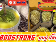 ទីផ្សារទុរេនថៃនៅកូរ៉េខាងត្បូងត្រូវបានរាំងស្ទះ ក្រោយពលរដ្ឋខ្មែររាប់ម៉ឺននាក់នៅទីនោះប្ដេជ្ញាធ្វើពហិការ